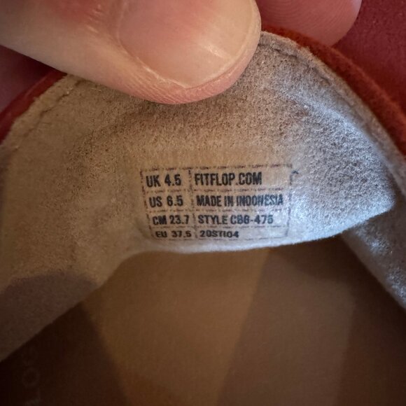 Fitflop | Red Loafer with Suede detail W6.5 - Picture 4 of 4
